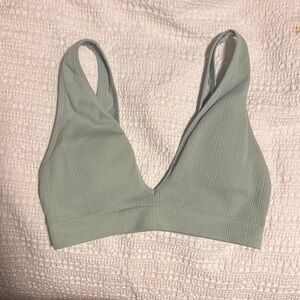 Mint Green Ribbed Bralette